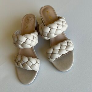 Regine Beige Braided Slide Sandals with Cushioned Footbed Mi.iM Neutral Block